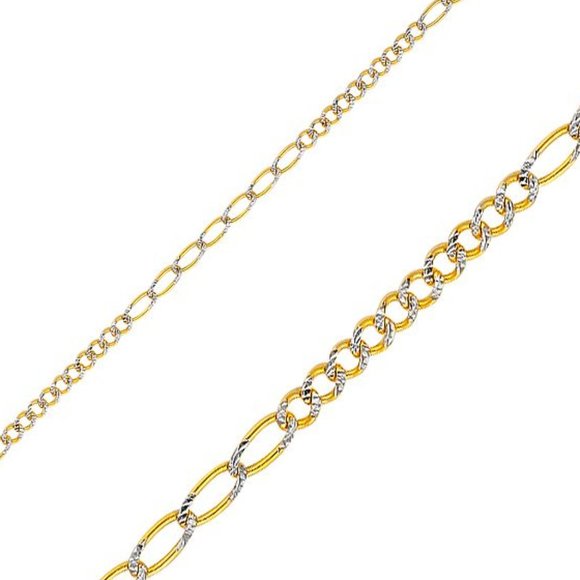 Solid--link Chain in 14k Two-Tone Gold 3.7 mm